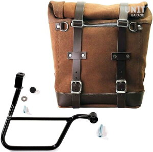 UNIT GARAGE ���j�b�g�K���[�W Unit Garage Waxed suede side pannier Scram 22L-30L + Right Subframe Triumph T100 (2017 until now)�C ColoradoBrown | U202+1011DX-ColoradoBrown �T�C�h�o�b�O �ԑ̗p�o�b�O�E�P�[�X