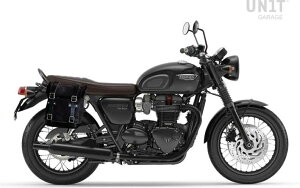 UNIT GARAGE ���j�b�g�K���[�W Unit Garage Waxed suede side pannier Scram 22L-30L + Right Subframe Triumph T100 (2017 until now)�C JetBlack | U202+1011DX-JetBlack �T�C�h�o�b�O �ԑ̗p�o�b�O�E�P�[�X