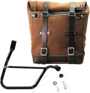 UNIT GARAGE ���j�b�g�K���[�W Unit Garage Waxed suede side pannier Scram 22L-30L + Right Subframe Triumph Street 900 Series (2017 until now)�C ColoradoBrown | U202+1013DX-ColoradoBrown �T�C�h�o�b�O �ԑ̗p�o�b�O�E�P�[�X