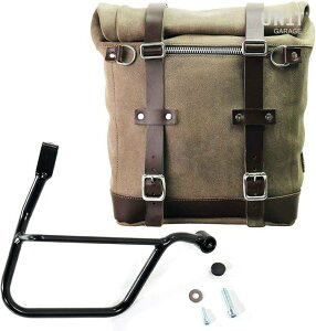 UNIT GARAGE ���j�b�g�K���[�W Unit Garage Waxed suede side pannier Scram 22L-30L + Right Subframe Triumph Street 900 Series (2017 until now)�C MossGrey | U202+1013DX-MossGrey �T�C�h�o�b�O �ԑ̗p�o�b�O�E�P�[�X