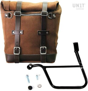 UNIT GARAGE ���j�b�g�K���[�W Unit Garage Waxed suede side pannier Scram 22L-30L + Left Subframe Triumph Street 900 Series (2017 until now)�C ColoradoBrown | U202+1013SX-ColoradoBrown �T�C�h�o�b�O �ԑ̗p�o�b�O�E�P�[�X
