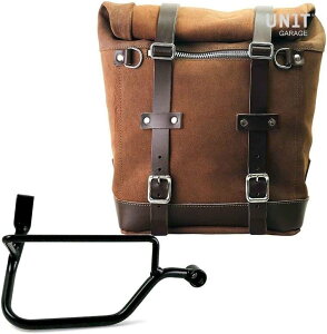 UNIT GARAGE ���j�b�g�K���[�W Unit Garage Waxed suede side pannier Scram 22L-30L + Right Subframe Triumph Street Twin 900 (2016 until now)�C ColoradoBrown | U202+1017DX-ColoradoBrown �T�C�h�o�b�O �ԑ̗p�o�b�O�E�P�[�X
