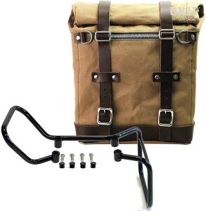 UNIT GARAGE ���j�b�g�K���[�W Unit Garage Canvas Side Pannier Scram 22L-30L + Subframe husqvarna vitpilen 701�C Beige/Brown | U201+3001-Beige-Brown �T�C�h�o�b�O �ԑ̗p�o�b�O�E�P�[�X