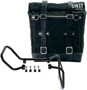 UNIT GARAGE ���j�b�g�K���[�W Unit Garage Canvas Side Pannier Scram 22L-30L + Subframe husqvarna vitpilen 701�C Black/Black | U201+3001-Black-Black �T�C�h�o�b�O �ԑ̗p�o�b�O�E�P�[�X