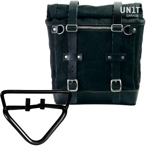 UNIT GARAGE ���j�b�g�K���[�W Unit Garage Canvas Side Pannier Scram 22L-30L + Right Subframe husqvarna 401 (2020 until now)�C Black/Black | U201+3004DX-Black-Black �T�C�h�o�b�O �ԑ̗p�o�b�O�E�P�[�X