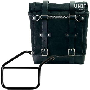 UNIT GARAGE ���j�b�g�K���[�W Unit Garage Canvas Side Pannier Scram 22L-30L + Right Subframe Triumph Trident 660�C Black/Black | U201+3500DX-Black-Black �T�C�h�o�b�O �ԑ̗p�o�b�O�E�P�[�X