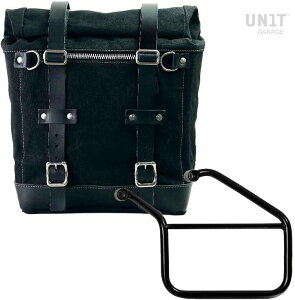UNIT GARAGE ���j�b�g�K���[�W Unit Garage Canvas Side Pannier Scram 22L-30L + Left Subframe Triumph Trident 660�C Black/Black | U201+3500SX-Black-Black �T�C�h�o�b�O �ԑ̗p�o�b�O�E�P�[�X