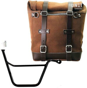 UNIT GARAGE ���j�b�g�K���[�W Unit Garage Waxed suede side pannier Scram 22L-30L + Right Subframe Triumph T100 Bonneville (2001-2016)�C ColoradoBrown | U202+1005DX-ColoradoBrown �T�C�h�o�b�O �ԑ̗p�o�b�O�E�P�[�X