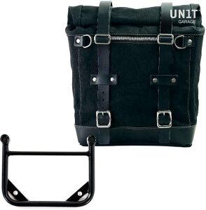 UNIT GARAGE ���j�b�g�K���[�W Unit Garage Canvas Side Pannier Scram 22L-30L + Universal frame�C Black/Black | U201+1006-Black-Black �T�C�h�o�b�O �ԑ̗p�o�b�O�E�P�[�X
