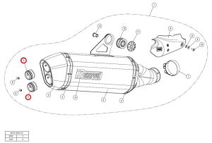 AKRAPOVIC AN|rb` yyAp[czV-TUV127/1 noise reduction insert SS R1200GS ADVENTURE BMW obtECi[TCT[ }t[