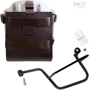 UNIT GARAGE ���j�b�g�K���[�W Unit Garage Carrying system in aluminum with adjustable leather front�C Quick Release System and frame�C Brown/Silver | U085+U000+2213SX-Brown-Silver �o�b�O�E�{�b�N�X���t���X�e�[ �ԑ̗p�o�b�O�E