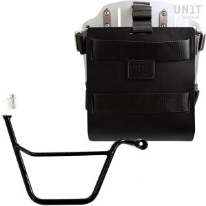 UNIT GARAGE ���j�b�g�K���[�W Unit Garage Carrying system in aluminum with adjustable leather front�C Quick Release System and frame (2001-2016)�C Black/Silver | U085+U000+1005DX-Black-Silver �o�b�O�E�{�b�N�X���t���X�e�[ �ԑ̗p