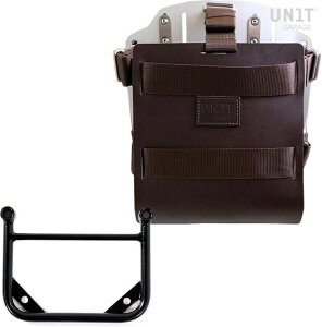 UNIT GARAGE ���j�b�g�K���[�W Unit Garage Carrying system in aluminum with adjustable leather front�C Quick Release System and Universal frame�C Brown/Silver | U085+U000+1006-Brown-Silver �o�b�O�E�{�b�N�X���t���X�e�[ �ԑ̗p�o