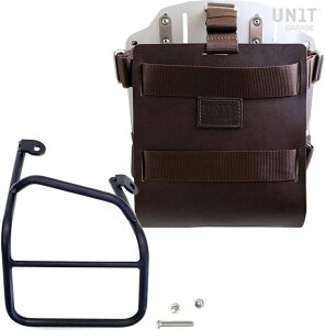 UNIT GARAGE ���j�b�g�K���[�W Unit Garage Carrying system in aluminum with adjustable leather front�C Quick Release System and frame�C Brown/Silver | U085+U000+1010DX-Brown-Silver �o�b�O�E�{�b�N�X���t���X�e�[ �ԑ̗p�o�b�O�E