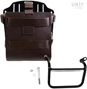 UNIT GARAGE ���j�b�g�K���[�W Unit Garage Carrying system in aluminum with adjustable leather front�C Quick Release System and frame (2019 until now)�C Brown/Black | U085+U000+1019SX-Brown-Black �o�b�O�E�{�b�N�X���t���X�e�[ �ԑ�