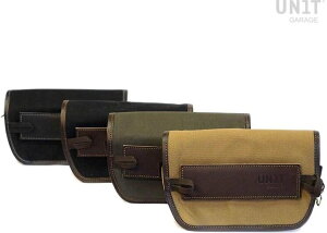 UNIT GARAGE ���j�b�g�K���[�W Unit Garage Sahara Canvas handlebar bag�C Black/Brown | U037-Black-Brown �E�G�X�g�|�[�`�E�q�b�v�o�b�O �o�b�O