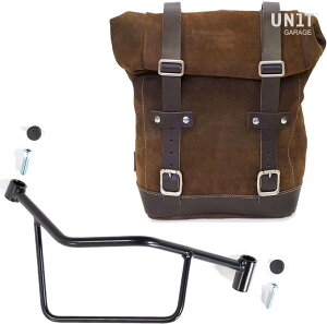 UNIT GARAGE ���j�b�g�K���[�W Unit Garage Waxed Suede Side Pannier + Right Subframe R 1200 LC�C ColoradoBrown | U002+2101DX-ColoradoBrown �T�C�h�o�b�O �ԑ̗p�o�b�O�E�P�[�X