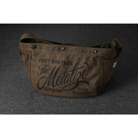 Metalize Productions メタライズプロダクションズ Olden Times Vintage Canvas Newsboy Bag， Printed/Washed Brown