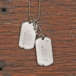 Metalize Productions ���^���C�Y�v���_�N�V�����Y Stainless Steel Dog Tag �l�b�N���X �����i�E�A�N�Z�T���[ �o�C�N�֘A�O�b�Y