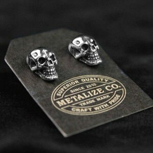Metalize Productions ���^���C�Y�v���_�N�V�����Y 925 Sterling Silver F.T.W Skull �s�A�X �^�C�v2 �����i�E�A�N�Z�T���[ �o�C�N�֘A�O�b�Y