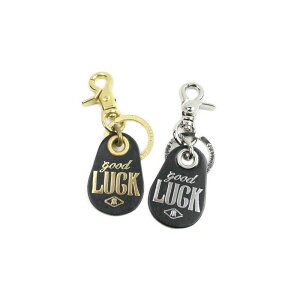 Metalize Productions ���^���C�Y�v���_�N�V�����Y Good Luck Gold-Stamped ���U�[�L�[�z���_�[ �t�b�N�X�^�C�� �L�[�z���_�[ �o�C�N�֘A�O�b�Y �^�C�v�FEmbossed leather with �V���o�[