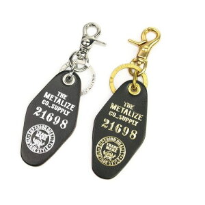 Metalize Productions ���^���C�Y�v���_�N�V�����Y Vintage Gold-Stamped ���U�[�z�e���v���[�g �t�b�N�X�^�C�� �L�[�z���_�[ �o�C�N�֘A�O�b�Y �^�C�v�FEmbossed leather with �V���o�[