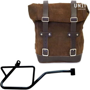 UNIT GARAGE ���j�b�g�K���[�W Unit Garage Waxed Suede Side Pannier + Right Subframe Guzzi V7_850�C ColoradoBrown | U002+2216DX-ColoradoBrown �T�C�h�o�b�O �ԑ̗p�o�b�O�E�P�[�X