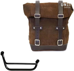 UNIT GARAGE ���j�b�g�K���[�W Unit Garage Waxed Suede Side Pannier + Right Subframe Guzzi V85 TT�C ColoradoBrown | U002+2251DX-ColoradoBrown �T�C�h�o�b�O �ԑ̗p�o�b�O�E�P�[�X