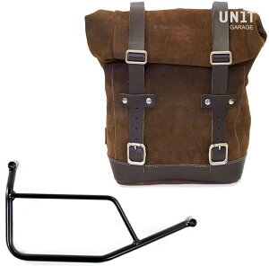 UNIT GARAGE ���j�b�g�K���[�W Unit Garage Waxed Suede Side Pannier + Subframe R 1200 R�C ColoradoBrown | U002+1421-ColoradoBrown �T�C�h�o�b�O �ԑ̗p�o�b�O�E�P�[�X