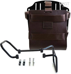 UNIT GARAGE ���j�b�g�K���[�W Unit Garage Carrying system in aluminum with adjustable leather front�C Quick Release System and frame (2017-2019)�C Brown/Black | U085+U000+3000-Brown-Black �o�b�O�E�{�b�N�X���t���X�e�[ �ԑ̗p�o