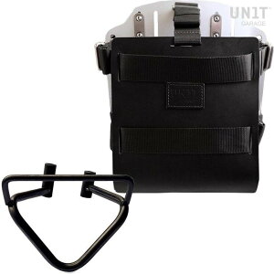 UNIT GARAGE ���j�b�g�K���[�W Unit Garage Carrying system in aluminum with adjustable leather front�C Quick Release System and frame (2020 until now)�C Black/Silver | U085+U000+3003DX-Black-Silver �o�b�O�E�{�b�N�X���t���X�e�[ ��