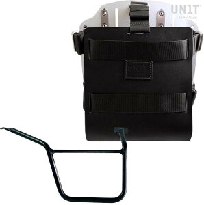 UNIT GARAGE ���j�b�g�K���[�W Unit Garage Carrying system in aluminum with adjustable leather front�C Quick Release System and frame Pan America 1250�C Black/Silver | U085+U000+3304DX-Black-Silver �o�b�O�E�{�b�N�X���t���X�e�[ ��