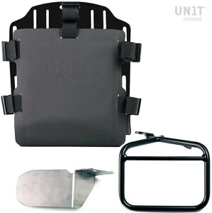 UNIT GARAGE ���j�b�g�K���[�W Unit Garage Aluminum bag holder with adjustable front in Hypalon and Quick Release System + subframe�C Black | UG007+U000+1007DX-Black �T�C�h�o�b�O �ԑ̗p�o�b�O�E�P�[�X