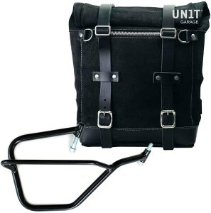 UNIT GARAGE ���j�b�g�K���[�W Unit Garage Waxed suede side pannier Scram 22L-30L + Right Subframe Yamaha�C JetBlack | U202+2504DX-JetBlack �T�C�h�o�b�O �ԑ̗p�o�b�O�E�P�[�X