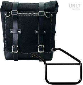 UNIT GARAGE ���j�b�g�K���[�W Unit Garage Waxed suede side pannier Scram 22L-30L + Left Subframe Triumph Trident 660�C JetBlack | U202+3500SX-JetBlack �T�C�h�o�b�O �ԑ̗p�o�b�O�E�P�[�X