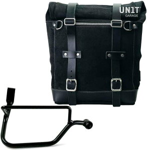 UNIT GARAGE ���j�b�g�K���[�W Unit Garage Waxed suede side pannier Scram 22L-30L + Right Subframe Triumph Street Twin 900 (2016 until now)�C JetBlack | U202+1017DX-JetBlack �T�C�h�o�b�O �ԑ̗p�o�b�O�E�P�[�X