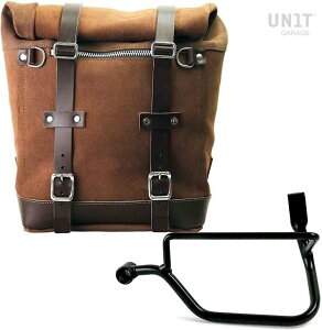 UNIT GARAGE ���j�b�g�K���[�W Unit Garage Waxed suede side pannier Scram 22L-30L + Left Subframe Triumph Street Twin 900 SX (2016 until now)�C ColoradoBrown | U202+1017SX-ColoradoBrown �T�C�h�o�b�O �ԑ̗p�o�b�O�E�P�[�X