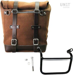 UNIT GARAGE ���j�b�g�K���[�W Unit Garage Waxed suede side pannier Scram 22L-30L + Left Subframe Triumph Scrambler 1200 XC_XE (2019 until now)�C ColoradoBrown | U202+1019SX-ColoradoBrown �T�C�h�o�b�O �ԑ̗p�o�b�O�E�P�[�X