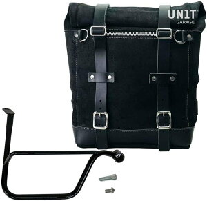 UNIT GARAGE ���j�b�g�K���[�W Unit Garage Waxed suede side pannier Scram 22L-30L + Right Subframe Triumph Thruxton & R 1200 (2016 until now)�C JetBlack | U202+1020DX-JetBlack �T�C�h�o�b�O �ԑ̗p�o�b�O�E�P�[�X