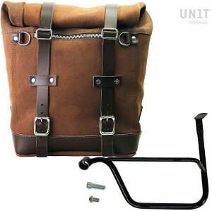 UNIT GARAGE ���j�b�g�K���[�W Unit Garage Waxed suede side pannier Scram 22L-30L + Left Subframe Triumph Thruxton & R 1200 (2016 until now)�C ColoradoBrown | U202+1020SX-ColoradoBrown �T�C�h�o�b�O �ԑ̗p�o�b�O�E�P�[�X