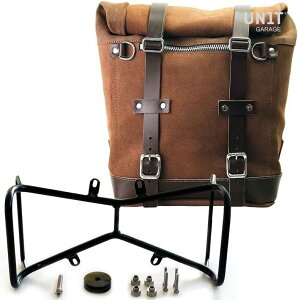 UNIT GARAGE ���j�b�g�K���[�W Unit Garage Waxed suede side pannier Scram 22L-30L + Symmetrical Double Subframe NineT�C ColoradoBrown | U202+1632+A2-ColoradoBrown �T�C�h�o�b�O �ԑ̗p�o�b�O�E�P�[�X