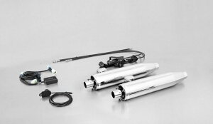 REMUS �����X 2X Custom Exhaust Chrome�CWith Sc15-System�CPlug-In Catalytic Converter Set 2 Pcs. End Cap Straight Stainless Chrome �X���b�v�I���}�t���[ �}�t���[