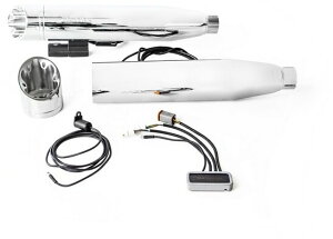 REMUS �����X 2X Custom Exhaust ��102 mm�CWithout Catalytic Converter�CWith Can-Bus Actuated Sound System - Asc�CStainless Chrome�CEndcap Straight End V2 2 Pcs.�CAlloy Black�CExtension Chrome Set�C25 mm Set Of Screws�CAlloy �X���b�v�I���}