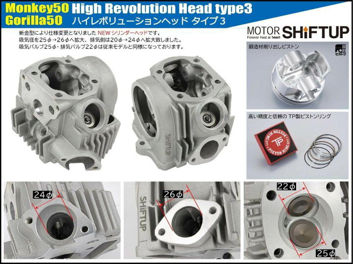 楽天市場】SHIFT UP シフトアップ 12V モンキー110ccハイ 