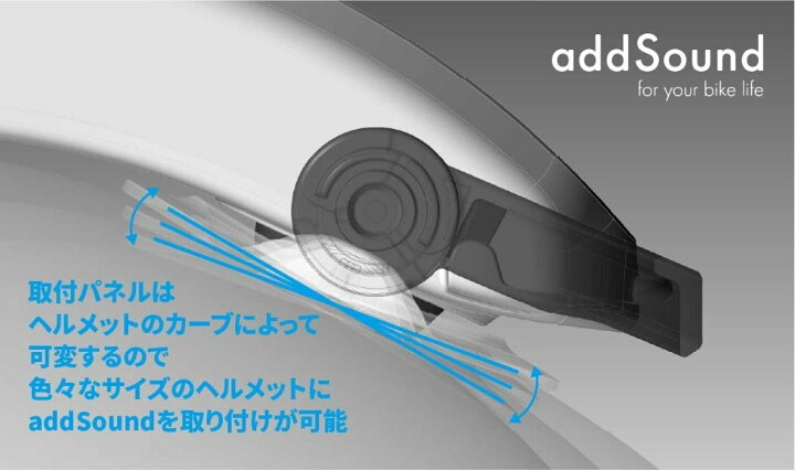 楽天市場】addSound アドサウンド ヘルメット装着型振動スピーカー  