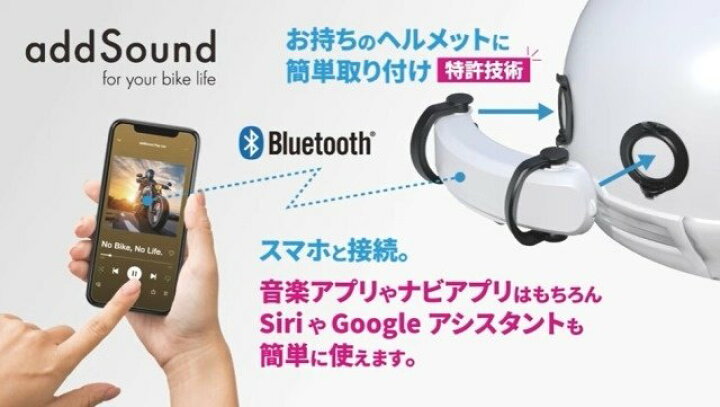 楽天市場】addSound アドサウンド ヘルメット装着型振動スピーカー 