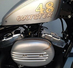 Cult-Werk �J���g���[�N HARLEY SPORTSTER - Luftfilterdeckel FIN (BJ. SPO 2004 bis 2015 + Roadster aktuell�C lackierfahig) | HD-SPO007 �G�A�N���[�i�[�J�o�[ �O��