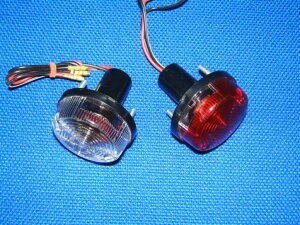 Pyramid Plastics s~bhvX`bN e[Cg/ہEbhEyA(Motorcycle Tail Lights - Round Red Pair) e[v Η dn