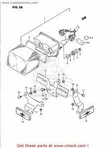 CMS �V�[�G���G�X (35710-01D11) LAMP ASSEMBLY�CREAR COMBINATION GS500E 1989 K USA E03 1990 L 1991 M 1992 N 1993 P 1994 R 1995 S 1996 T SUZUKI �X�Y�L �e�[�������v ���Η� �d���n