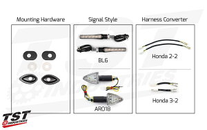 TST �e�B�[�G�X�e�B�[ LED�t�����g�E�C���J�[�}�E���g�t���Z�b�g CB1000R -2017 CB300F CB500F CB500X CB650F CBR1000RR CBR250R 2011- CBR300R CBR500R CBR600F CBR600RR NC700X VFR1200X�N���X�c�A���[ Africa Twin 16-18 HONDA �z���_
